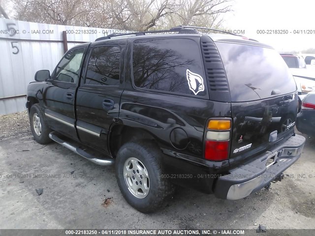 1GNEK13TX5J259485 - 2005 CHEVROLET TAHOE K1500 BLACK photo 3