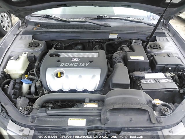 KMHEU46C66A102680 - 2006 HYUNDAI SONATA GLS/LX SILVER photo 10