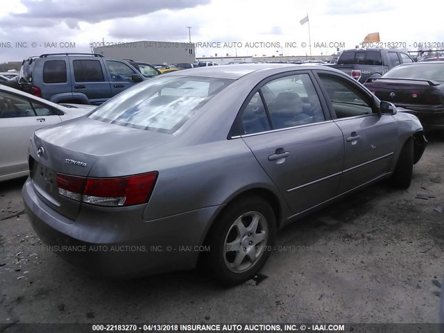 KMHEU46C66A102680 - 2006 HYUNDAI SONATA GLS/LX SILVER photo 4