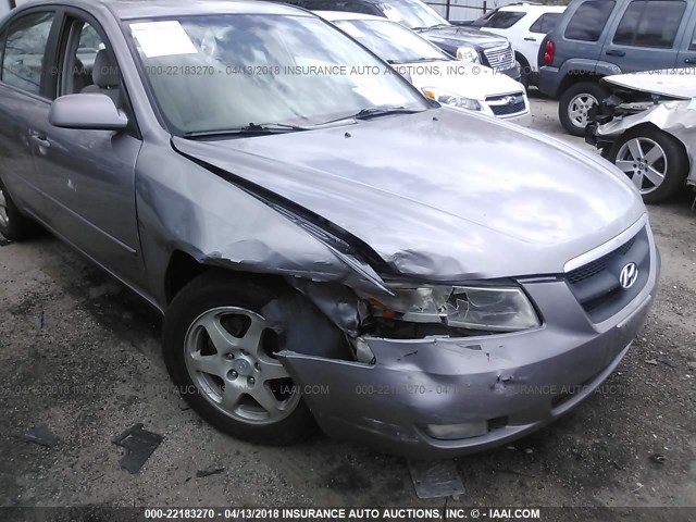 KMHEU46C66A102680 - 2006 HYUNDAI SONATA GLS/LX SILVER photo 6