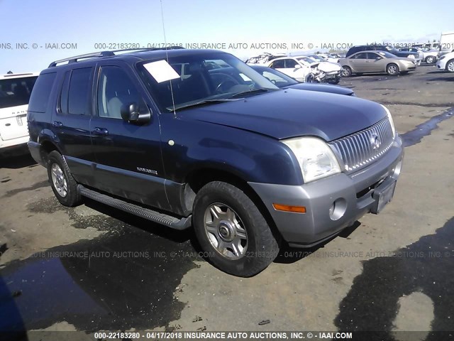 4M2ZU86E82UJ30711 - 2002 MERCURY MOUNTAINEER  BLUE photo 1