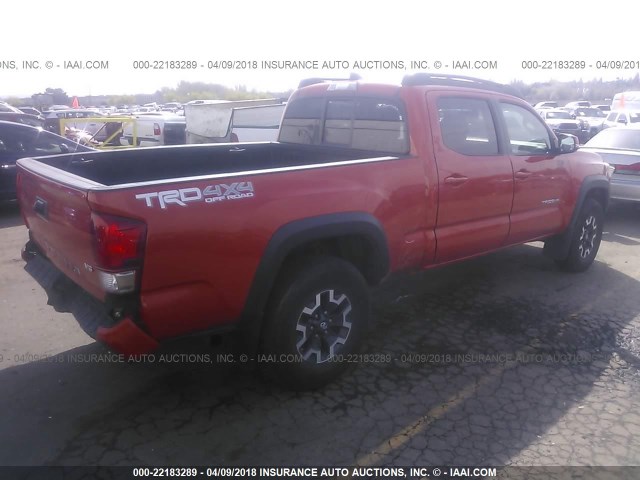 3TMDZ5BN1GM008855 - 2016 TOYOTA TACOMA DBL CAB/SR5/TRD SPORT/OR ORANGE photo 4