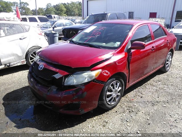 2T1BU40E99C175608 - 2009 TOYOTA COROLLA S/LE/XLE RED photo 2