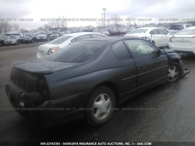 2G1WX15K619148708 - 2001 CHEVROLET MONTE CARLO SS შავი ფოტო 4