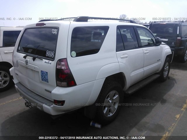 JTEBU14R540041916 - 2004 TOYOTA 4RUNNER SR5/SPORT WHITE photo 4