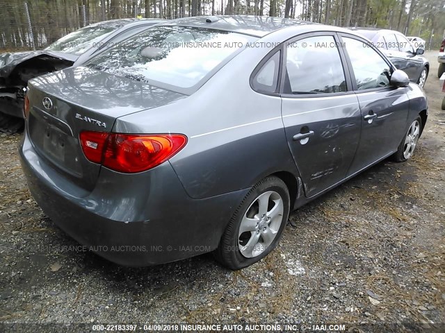 KMHDU46D68U391369 - 2008 HYUNDAI ELANTRA GLS/SE/LIMITED GRAY photo 4