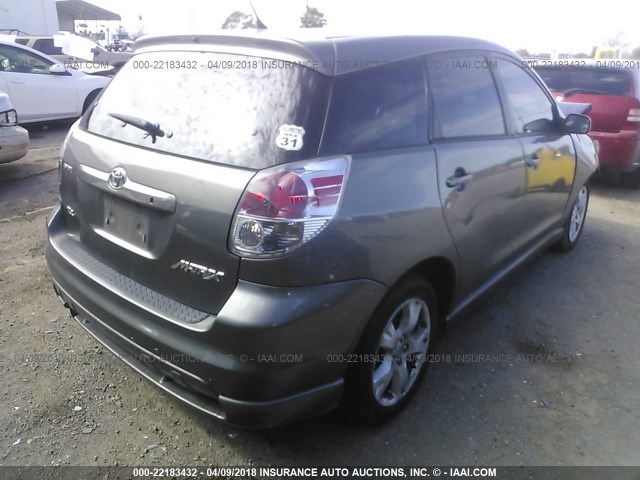 2T1KR30E67C625448 - 2007 TOYOTA COROLLA MATRIX XR GRAY photo 4