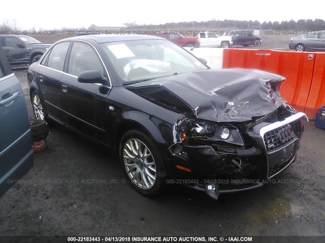 WAUDF78EX8A168658 - 2008 AUDI A4 2.0T QUATTRO BLACK photo 1