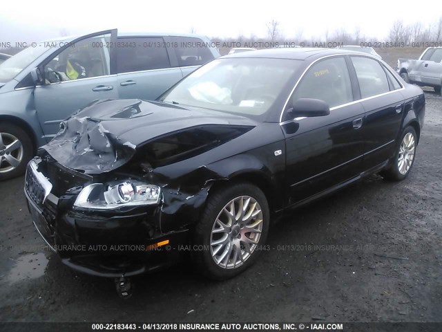 WAUDF78EX8A168658 - 2008 AUDI A4 2.0T QUATTRO BLACK photo 2