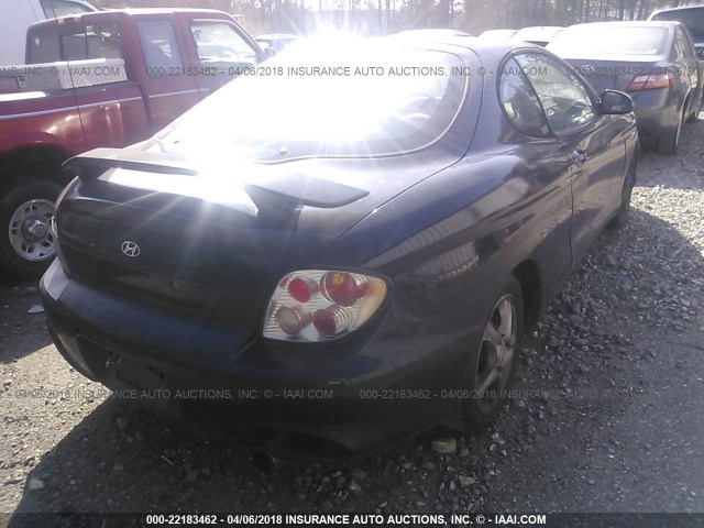 KMHJG25F3YU191342 - 2000 HYUNDAI TIBURON BLACK photo 4