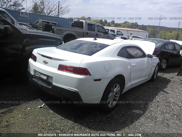 2G1FB1E31F9311067 - 2015 CHEVROLET CAMARO LS WHITE photo 4