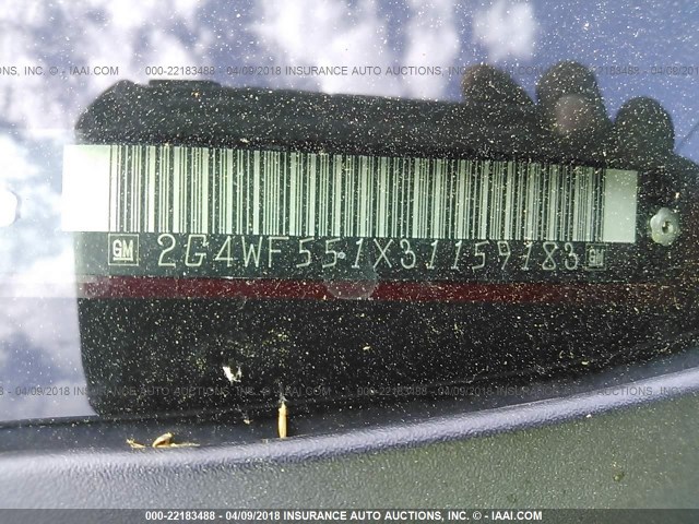 2G4WF551X31159183 - 2003 BUICK REGAL GS 栗色 照片 9