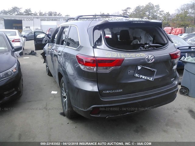 5TDBZRFH2JS841378 - 2018 TOYOTA HIGHLANDER LE/LE PLUS GRAY photo 3