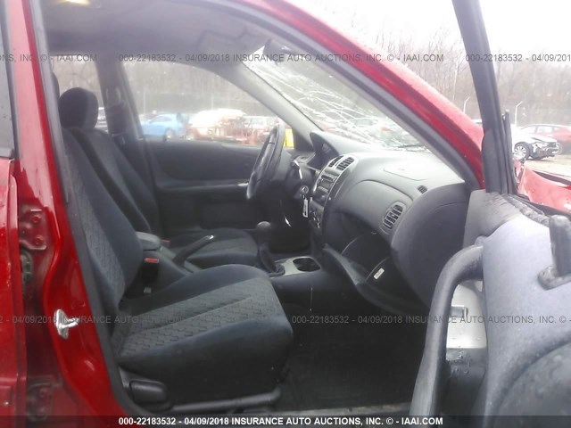 JM1BJ245731212545 - 2003 MAZDA PROTEGE PR5 红色 照片 5