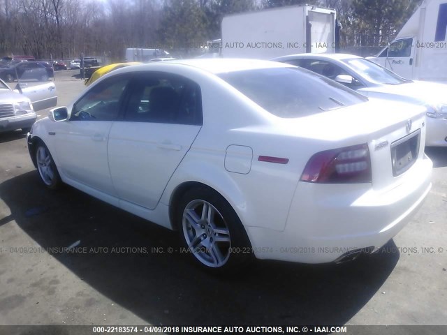 19UUA662X7A013211 - 2007 ACURA TL WHITE photo 3