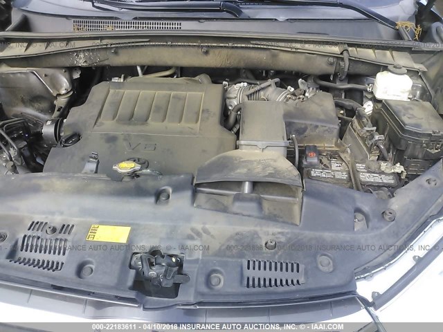 5TDKKRFH3ES007663 - 2014 TOYOTA HIGHLANDER XLE შავი ფოტო 10