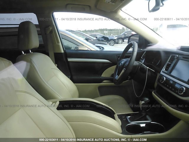 5TDKKRFH3ES007663 - 2014 TOYOTA HIGHLANDER XLE შავი ფოტო 5