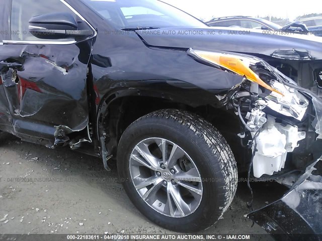 5TDKKRFH3ES007663 - 2014 TOYOTA HIGHLANDER XLE შავი ფოტო 6