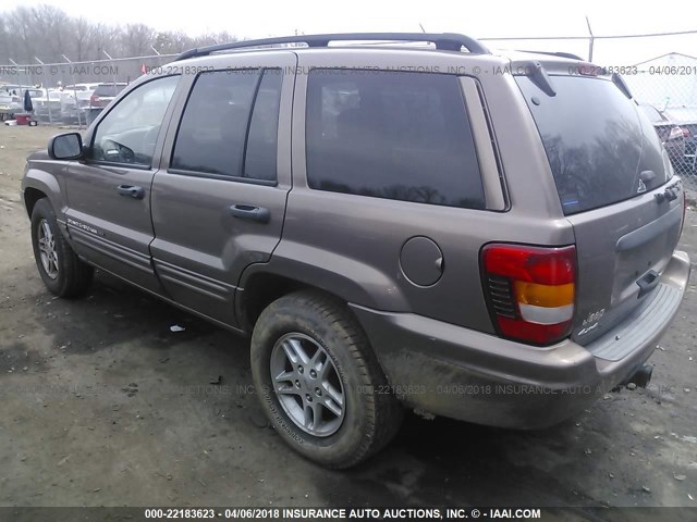 1J4GW48N22C279452 - 2002 JEEP GRAND CHEROKEE LAREDO BROWN photo 3