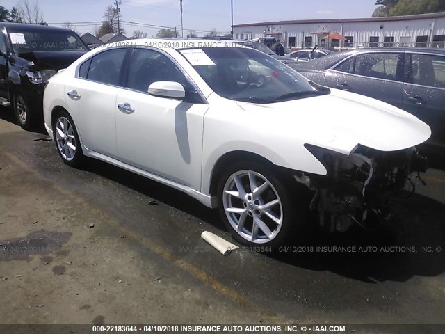 1N4AA51E99C809152 - 2009 NISSAN MAXIMA S/SV WHITE photo 1