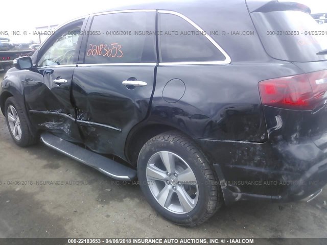 2HNYD2H37CH532762 - 2012 ACURA MDX TECHNOLOGY BLACK photo 6