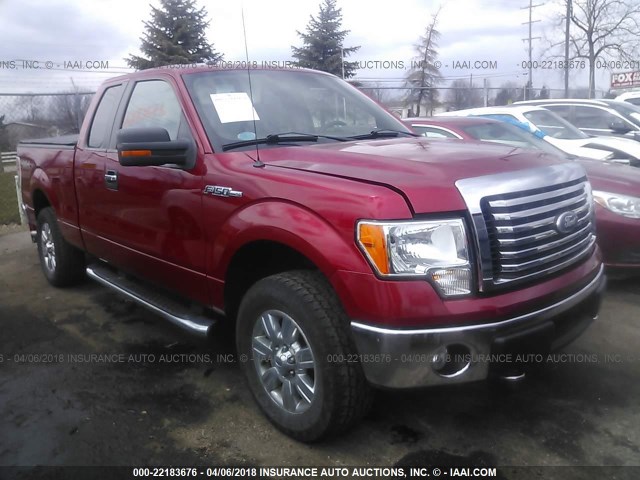 1FTEX1E89AFC29149 - 2010 FORD F150 SUPER CAB RED photo 1