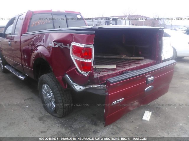 1FTEX1E89AFC29149 - 2010 FORD F150 SUPER CAB RED photo 6