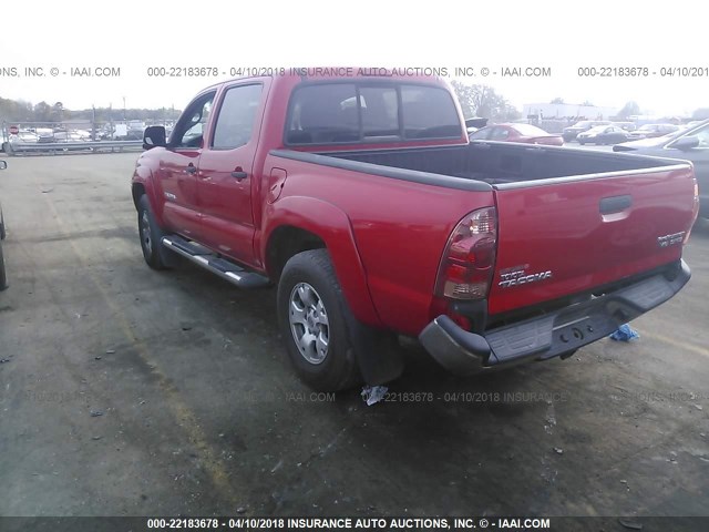 3TMJU62N68M057042 - 2008 TOYOTA TACOMA DOUBLE CAB PRERUNNER RED photo 3