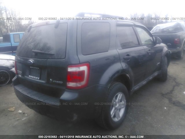 1FMCU59359KB08977 - 2009 FORD ESCAPE HYBRID GRAY photo 4