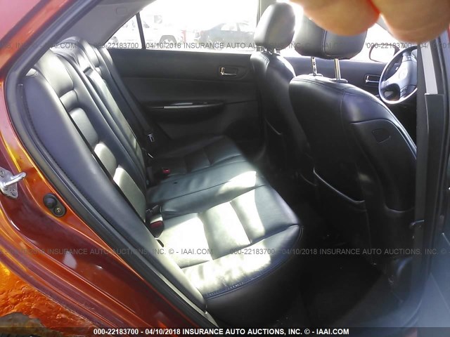 1YVHP80D845N97143 - 2004 MAZDA 6 S ORANGE photo 8