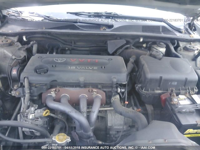 4T1BE30K85U100095 - 2005 TOYOTA CAMRY LE/XLE/SE SILVER photo 10