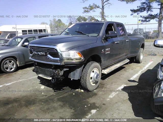 3C63RRHL5DG616095 - 2013 RAM 3500 SLT GRAY photo 2