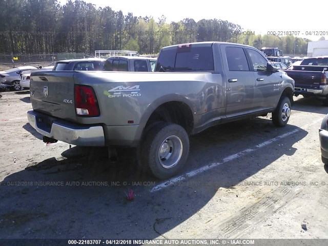 3C63RRHL5DG616095 - 2013 RAM 3500 SLT GRAY photo 4