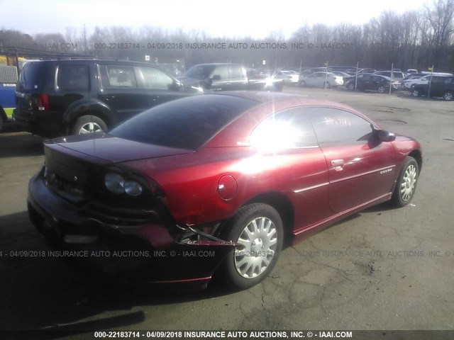 4B3AG42G21E093092 - 2001 DODGE STRATUS SE RED photo 4