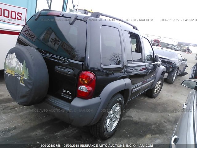 1J4GL48KX2W315899 - 2002 JEEP LIBERTY SPORT 黑色 照片 4