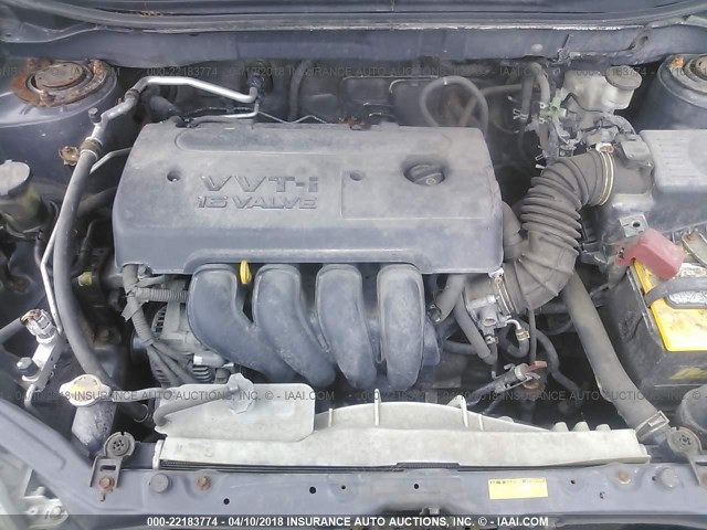 2T1KR32E15C496254 - 2005 TOYOTA COROLLA MATRIX XR GRAY photo 10