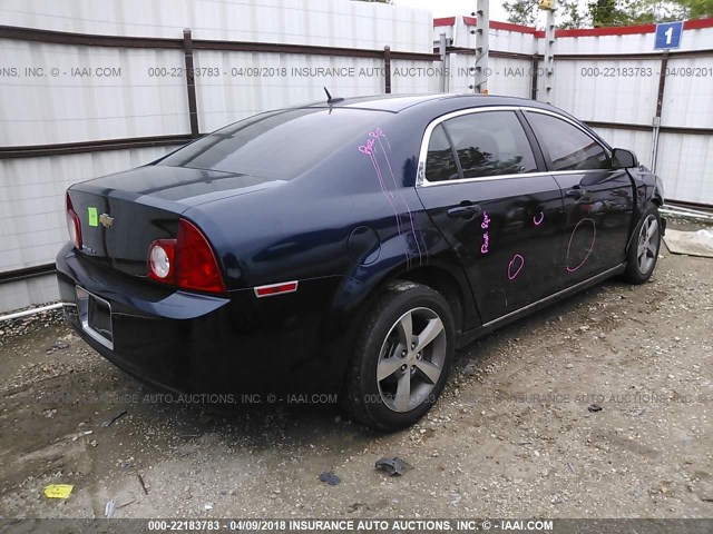 1G1ZC5E11BF166839 - 2011 CHEVROLET MALIBU 1LT 蓝色 照片 4