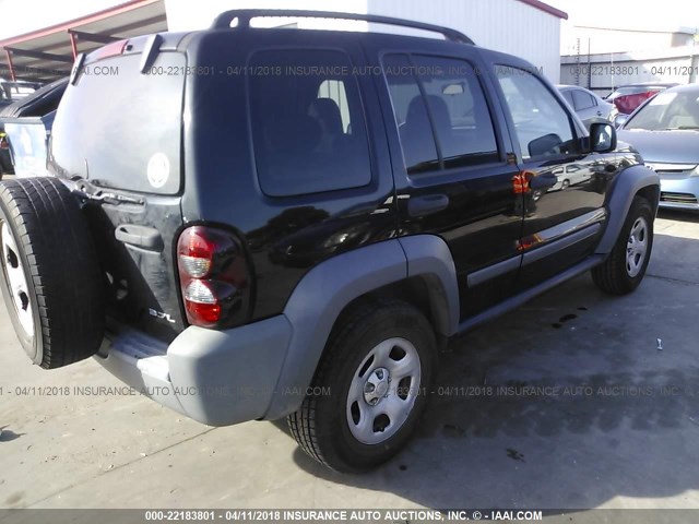 1J4GK48K86W137693 - 2006 JEEP LIBERTY SPORT 黑色 照片 4