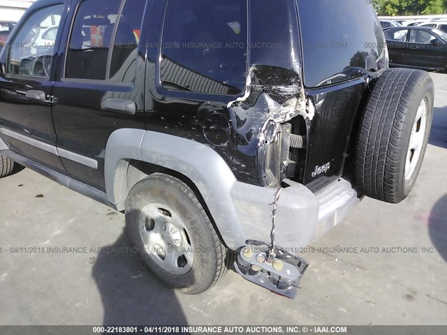 1J4GK48K86W137693 - 2006 JEEP LIBERTY SPORT 黑色 照片 6