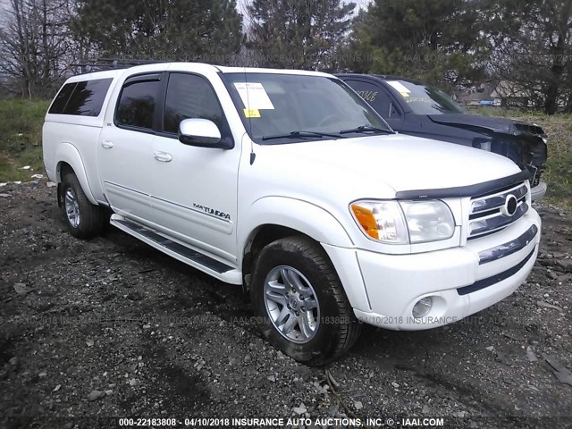 5TBDT44186S530542 - 2006 TOYOTA TUNDRA DOUBLE CAB SR5 WHITE photo 1
