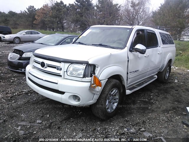 5TBDT44186S530542 - 2006 TOYOTA TUNDRA DOUBLE CAB SR5 WHITE photo 2
