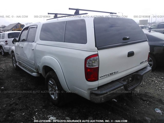 5TBDT44186S530542 - 2006 TOYOTA TUNDRA DOUBLE CAB SR5 WHITE photo 3