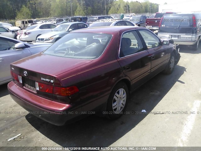 4T1BG22K61U045125 - 2001 TOYOTA CAMRY CE/LE/XLE ბურგუნდია ფოტო 4