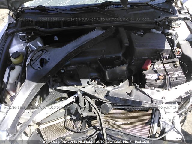4T1BE46K18U246551 - 2008 TOYOTA CAMRY CE/LE/XLE/SE SILVER photo 10
