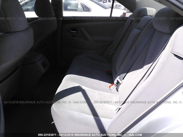 4T1BE46K18U246551 - 2008 TOYOTA CAMRY CE/LE/XLE/SE SILVER photo 8
