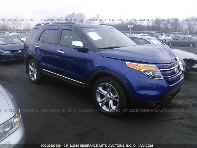 1FM5K8F80DGA11102 - 2013 FORD EXPLORER LIMITED Blau Foto 1