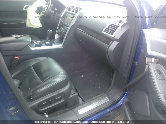 1FM5K8F80DGA11102 - 2013 FORD EXPLORER LIMITED Blau Foto 5