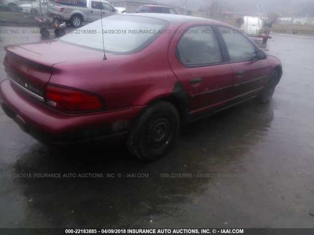 1P3EJ46C9TN286952 - 1996 PLYMOUTH BREEZE RED photo 4