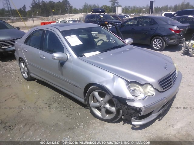 WDBRF40J75F694419 - 2005 MERCEDES-BENZ C 230K SPORT SEDAN SILVER photo 1