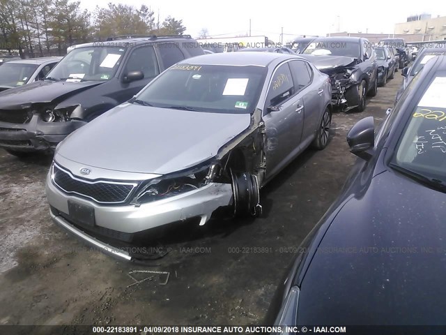 5XXGR4A60CG067392 - 2012 KIA OPTIMA SX GRAY photo 2